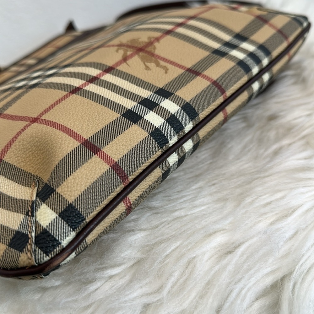 💯Authentic Burberry Beige and Brown Plaid Messenger Bag🍀 - Picture 10 of 17